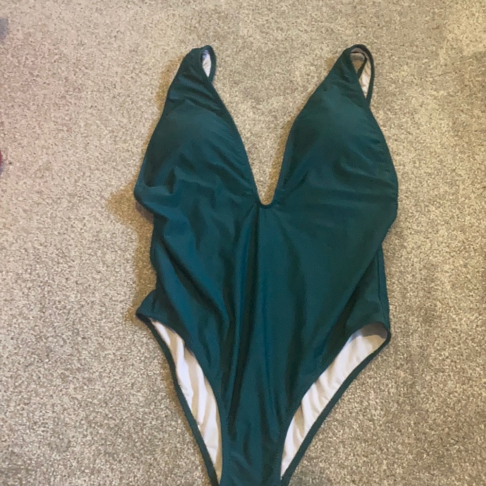 Zeraca deep v one piece swimsuit